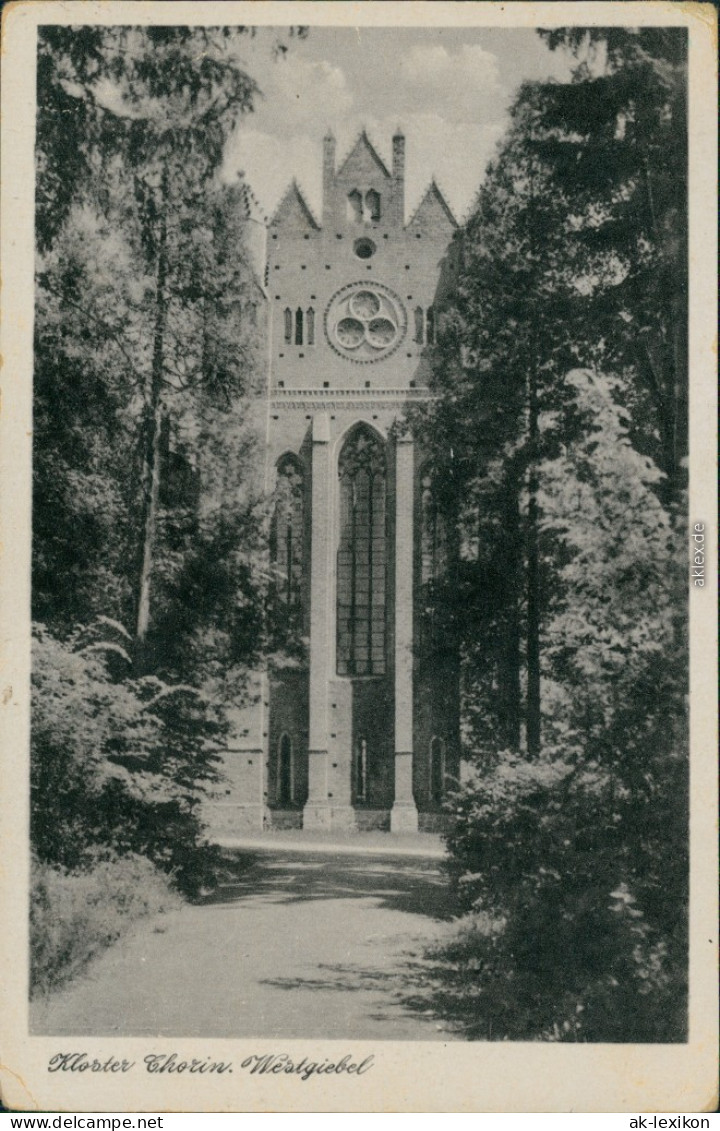 Ansichtskarte Chorin Kloster - Westgiebel 1954 - Chorin