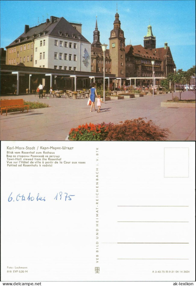 Ansichtskarte Chemnitz Rathaus 1975 - Chemnitz