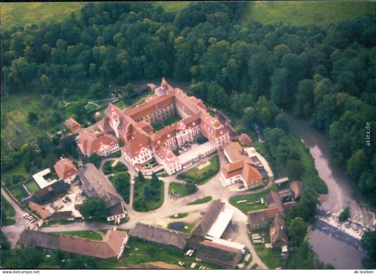 Ostritz (Oberlausitz) Wostrowc Luftbild - Kloster St. Marienthal 1995 - Ostritz (Oberlausitz)