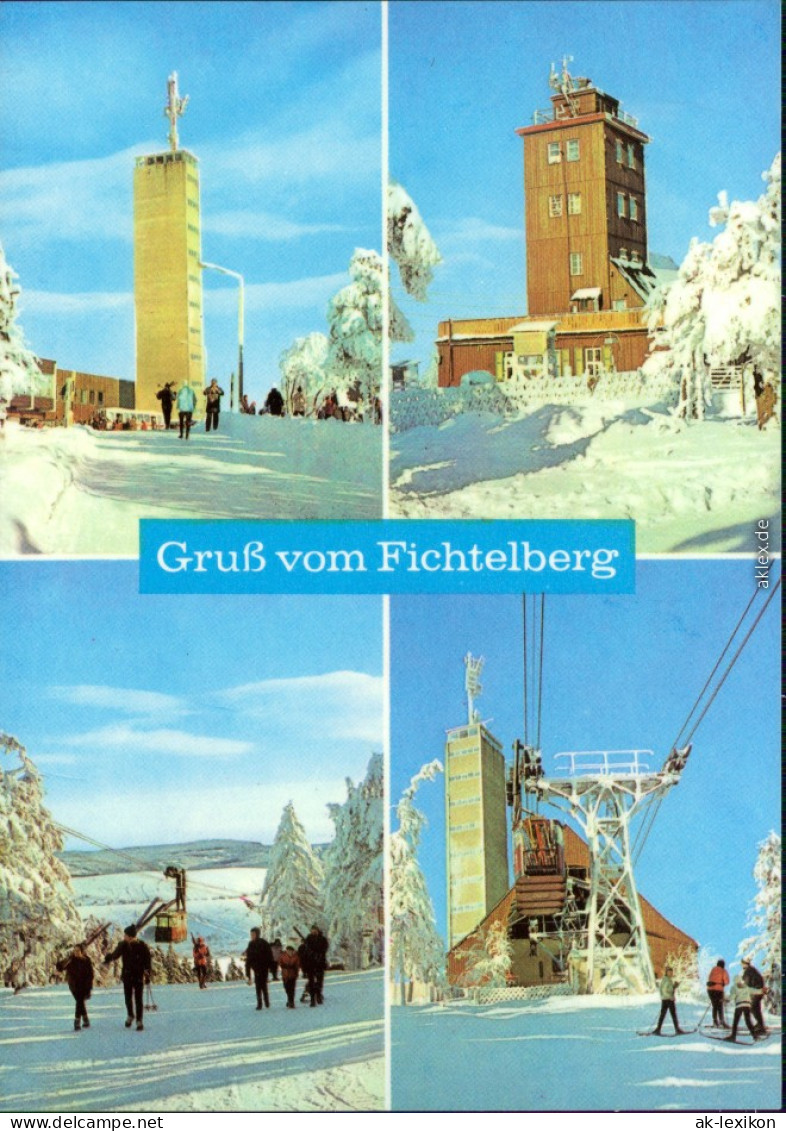 Ansichtskarte Oberwiesenthal Fichtelberg-Schwebebahn, Bergstation 1973 - Oberwiesenthal