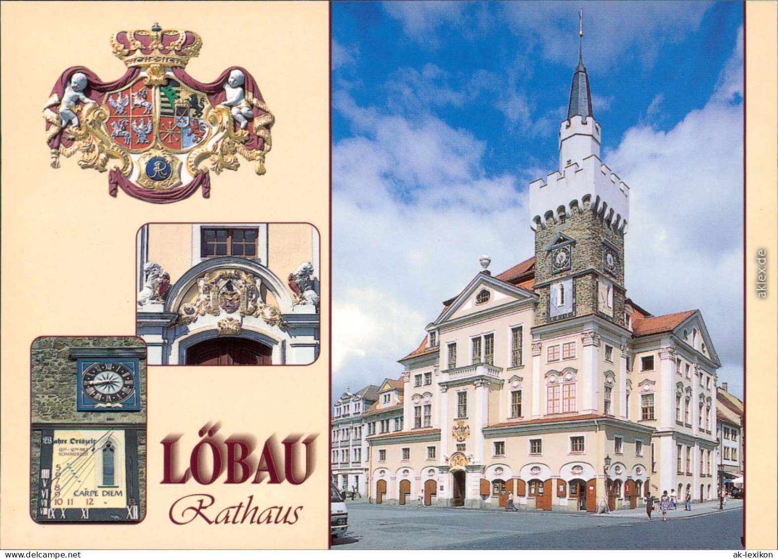 Ansichtskarte Löbau Rathaus Wappen 2003 - Löbau