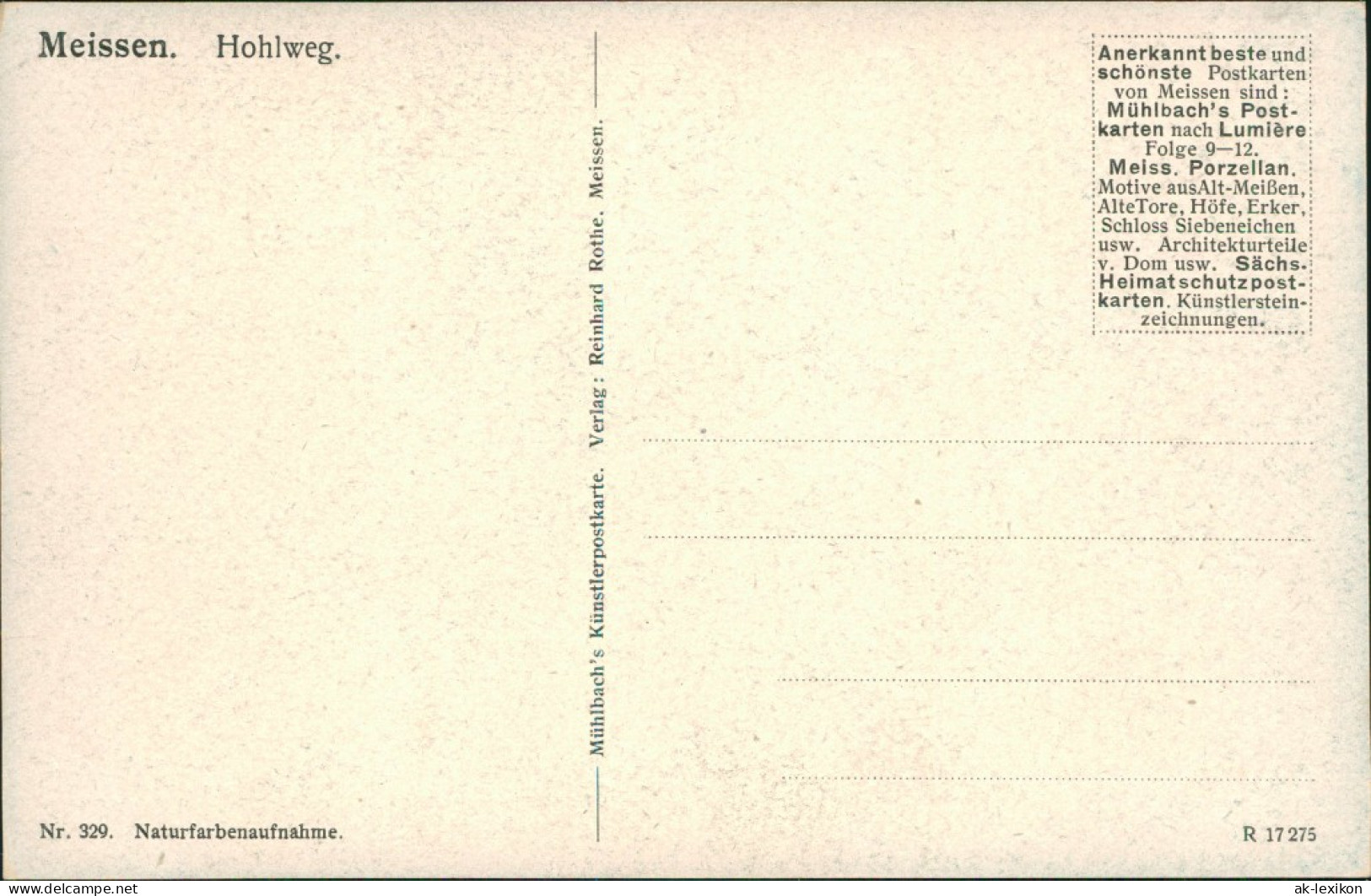Ansichtskarte Meißen Partie Am Hohlweg 1923  - Meissen