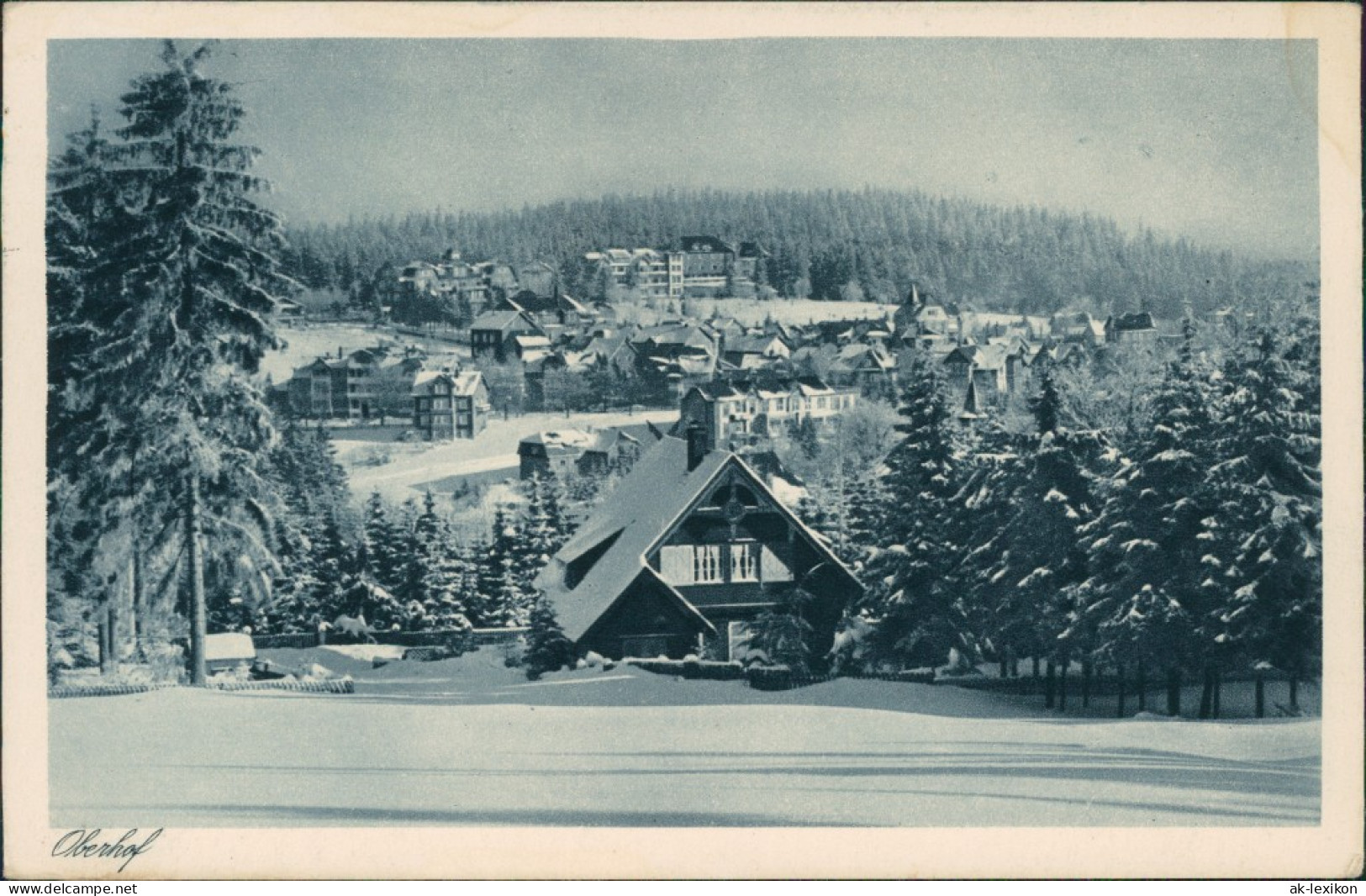 Ansichtskarte Oberhof (Thüringen) Blick Auf Den Ort 1928 - Oberhof