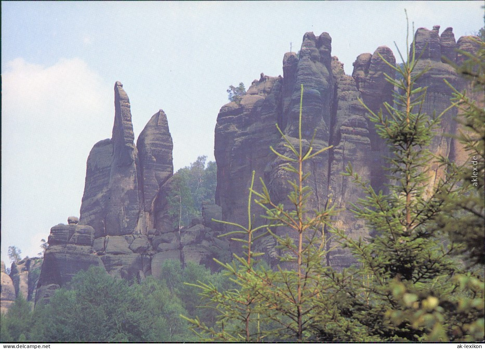 Ansichtskarte Bad Schandau Sächsische Schweiz: Affensteine 2000 - Bad Schandau