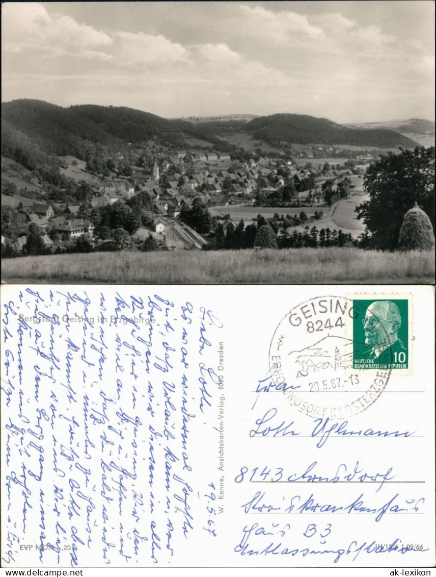 Ansichtskarte Geising-Altenberg (Erzgebirge) Blick Auf Den Ort 1966 - Geising