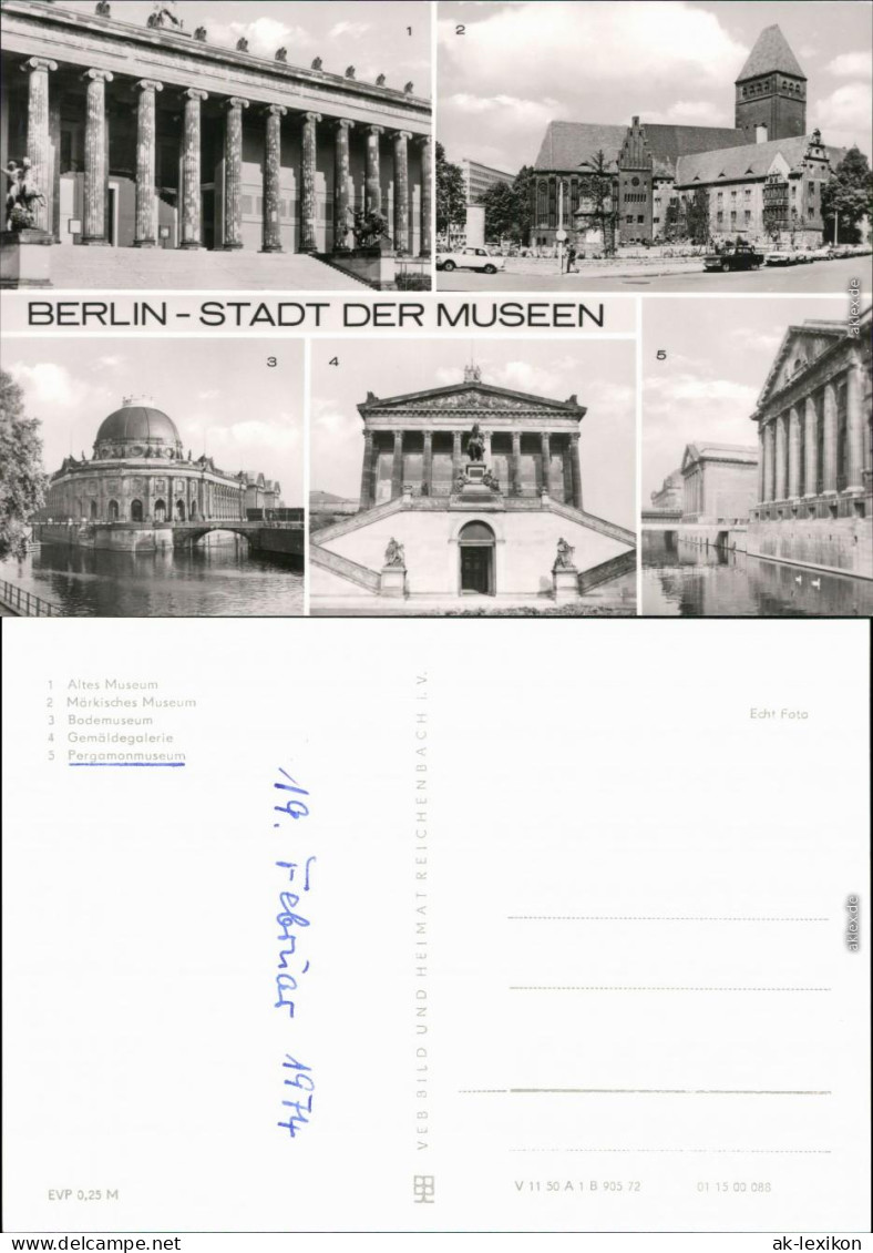 Mitte-Berlin Altes- Märkisches- Bademuseum, Gemäldegalerie, Pergamonmuseum 1972 - Mitte