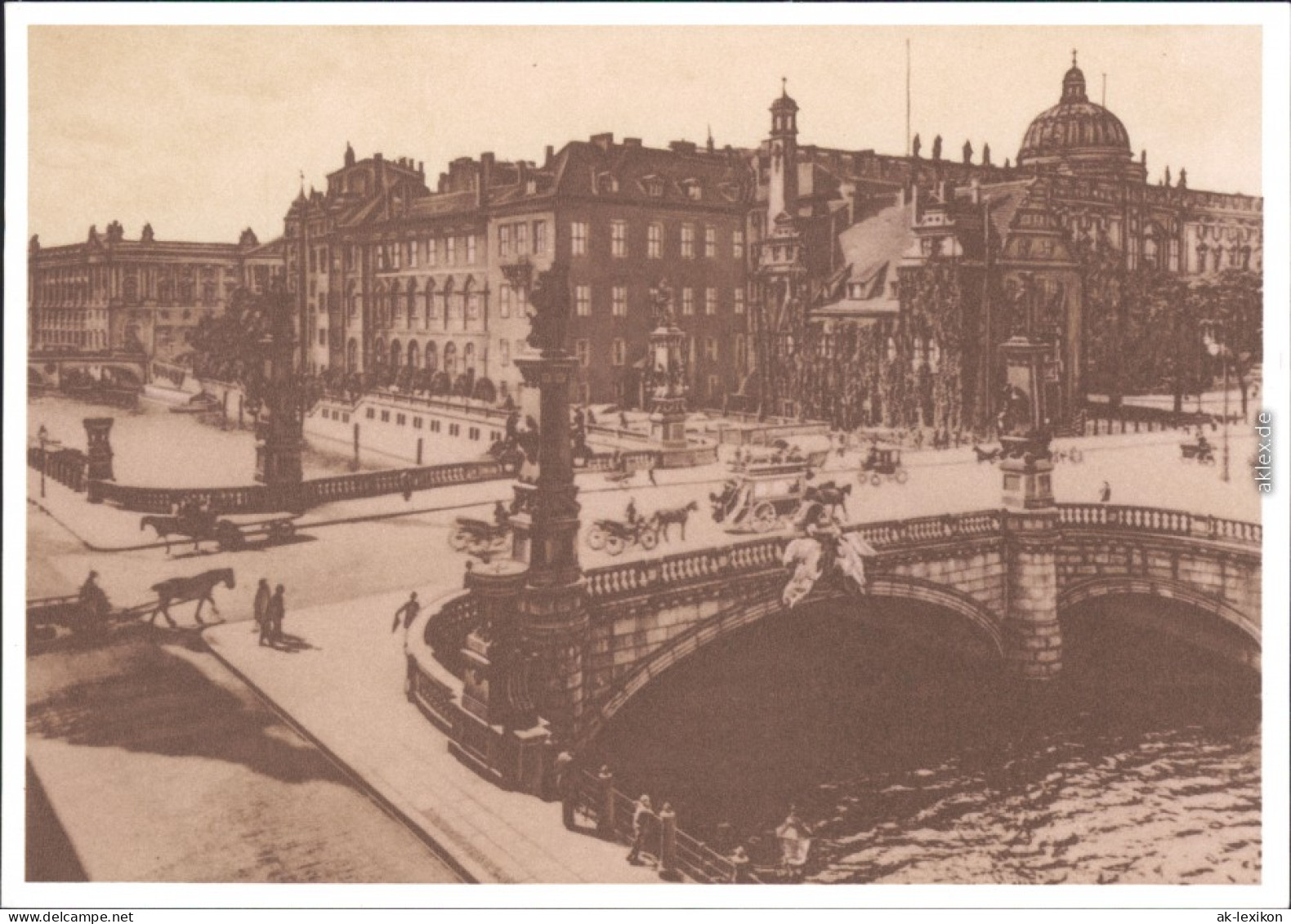 Mitte-Berlin Repro - Kaiser Wilhelm Brücke, Berliner Schloß 1905/1987 - Mitte