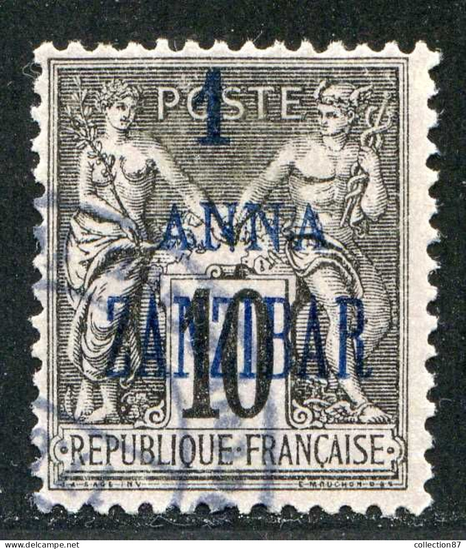 REF 090 > ZANZIBAR < N° 20 Ø Type II > Used - Oblitéré Ø Dos Visible - Oblitérés