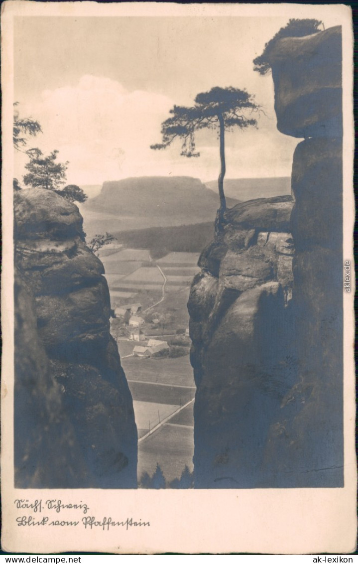 Pfaffendorf-Königstein (Sächsische Schweiz) Blick Vom Nadelöhr Lilienstein 1910 - Koenigstein (Saechs. Schw.)