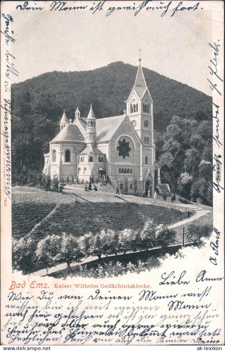 Ansichtskarte Bad Ems Gedächtniskirche 1902 - Bad Ems