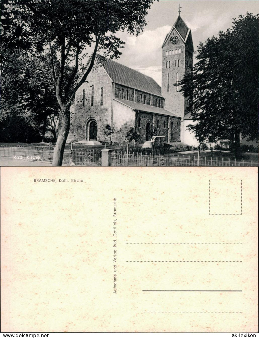Ansichtskarte Bramsche Kath. Kirche 1959 - Bramsche