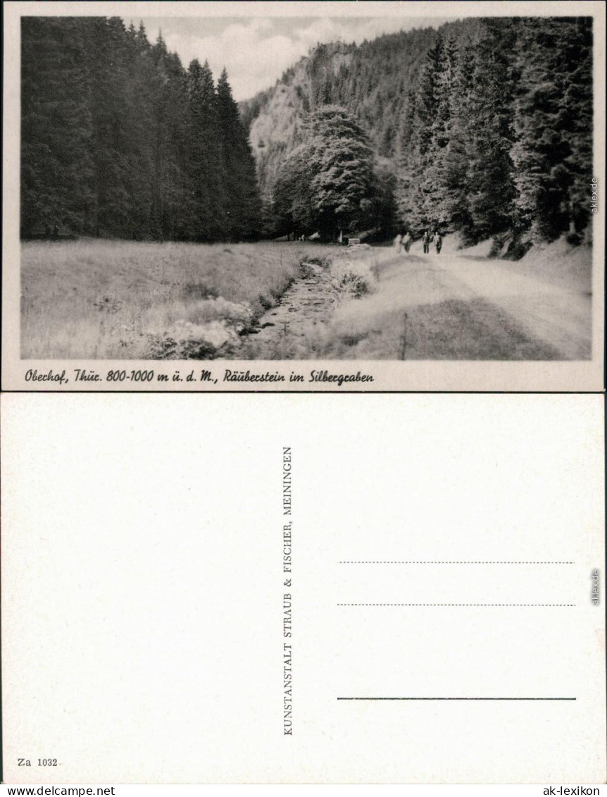 Ansichtskarte Oberhof (Thüringen) Räuberstein Im Silbergraben 1920 - Oberhof