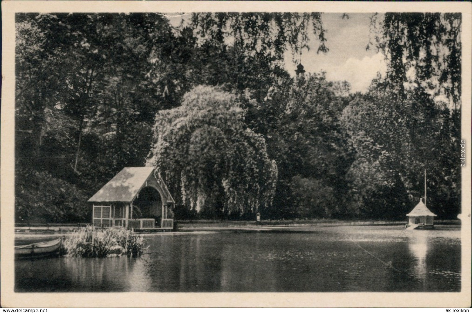 Ansichtskarte Eisenach Parkanlage Mit Teich Und Bootshaus 1952 - Eisenach