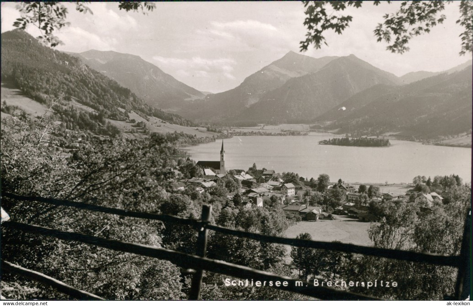 Ansichtskarte Schliersee Blick Auf Den Ort Mit Brecherspitze 1962 - Schliersee