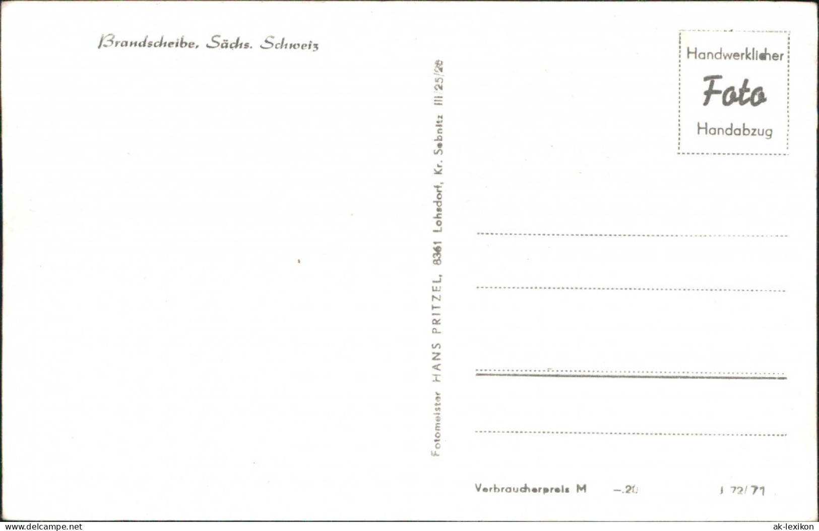 Ansichtskarte Rathen Sächsische Schweiz - Brandscheibe 1971 - Rathen