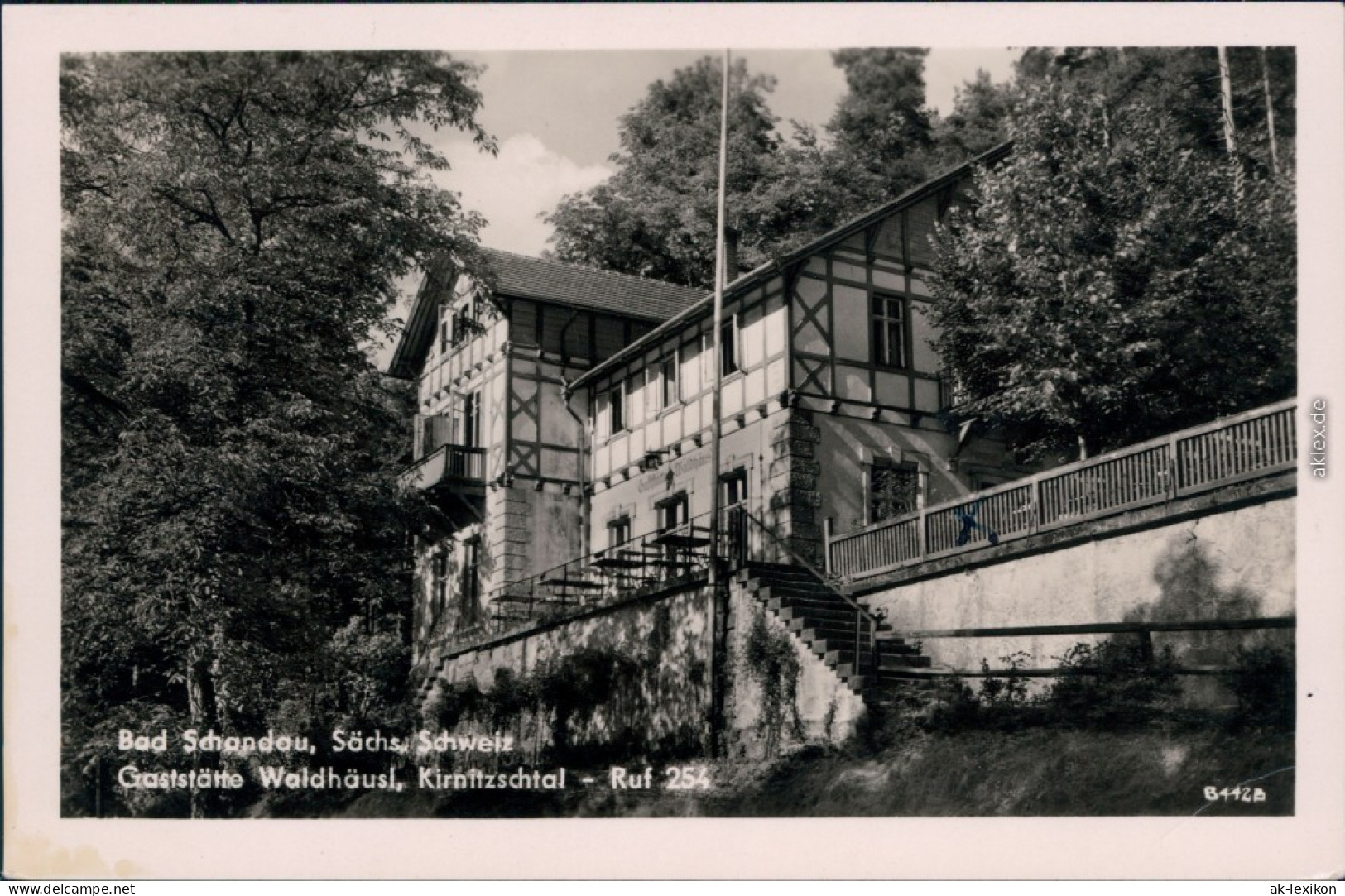 Ansichtskarte Bad Schandau Gaststätte Waldhäusl - Kirnitzschtal 1956 - Bad Schandau