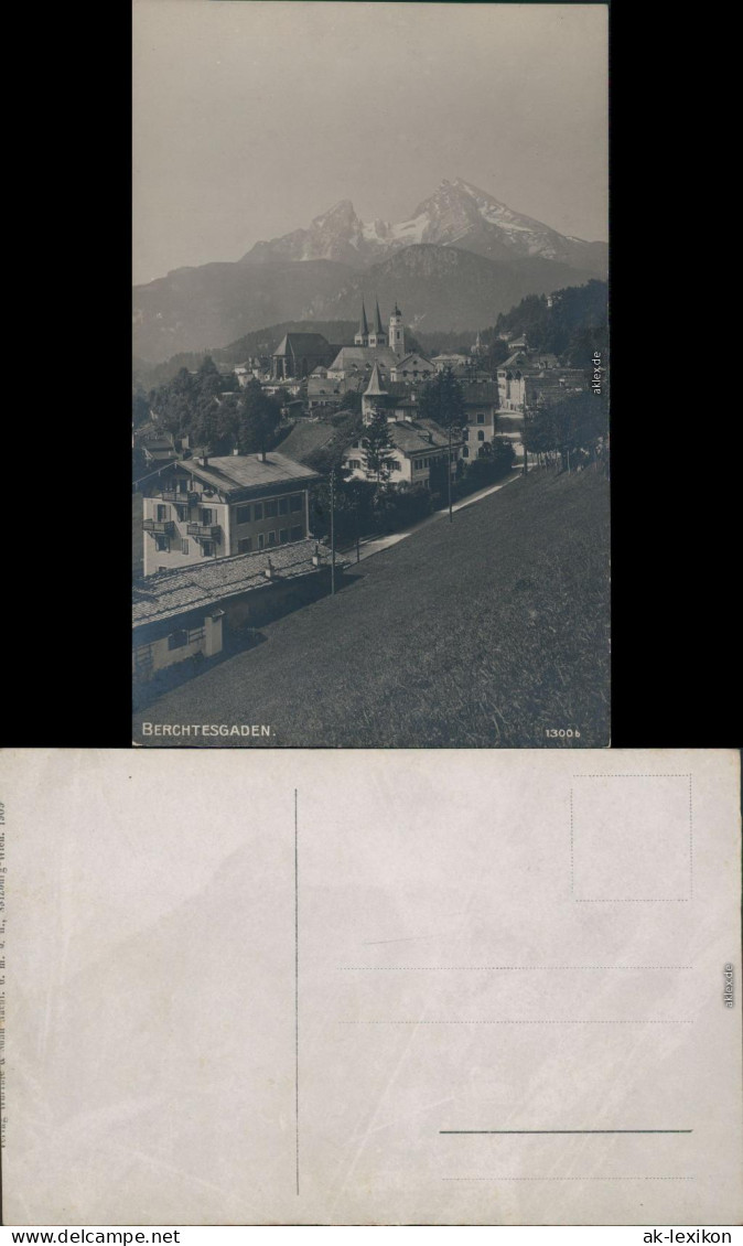 Ansichtskarte Berchtesgaden Panorama Mit Kirche Und Bergmassiv 1940 - Berchtesgaden