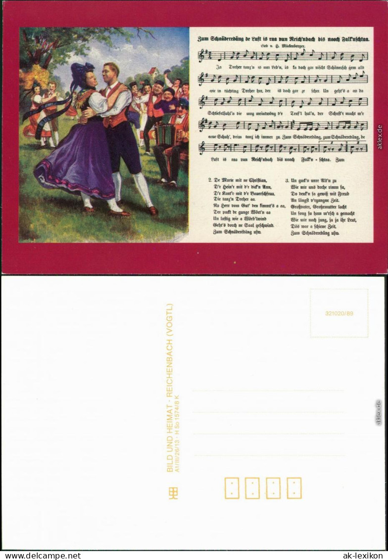 Ansichtskarte  Liedkarten - (unsortiert) - Zum Schnäderredäng 1989 - Musique