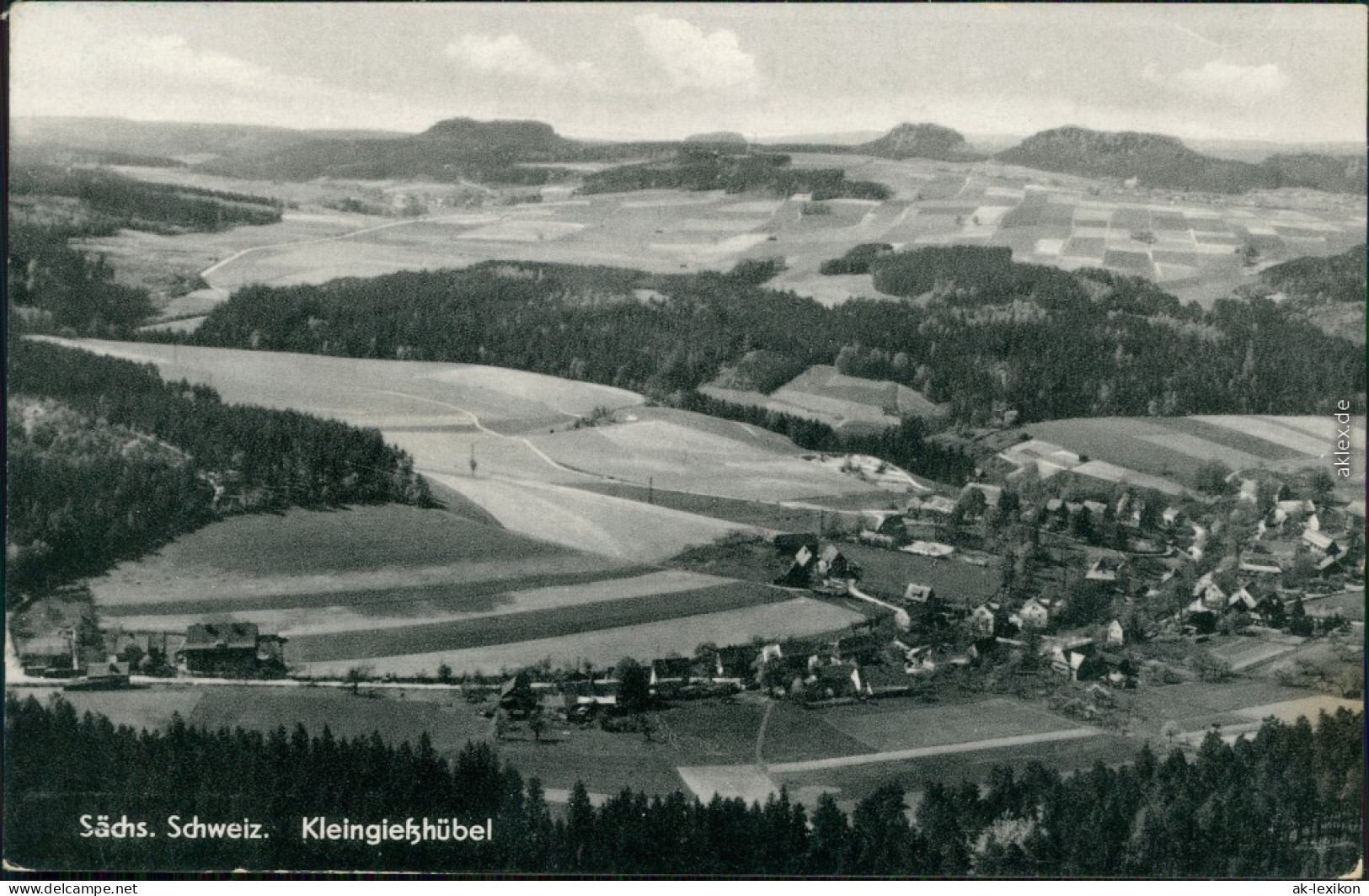 Ansichtskarte Kleingießhübel-Reinhardtsdorf-Schöna Blick Auf Den Ort 1959 - Schöna