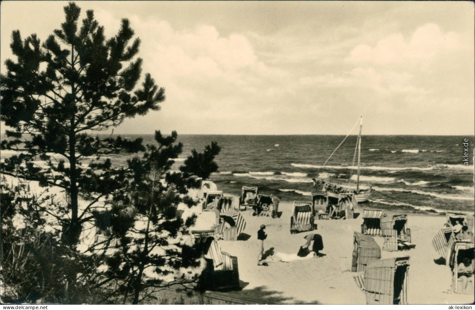 Ansichtskarte Usedom Ueckeritz - Strand 1958 - Other & Unclassified