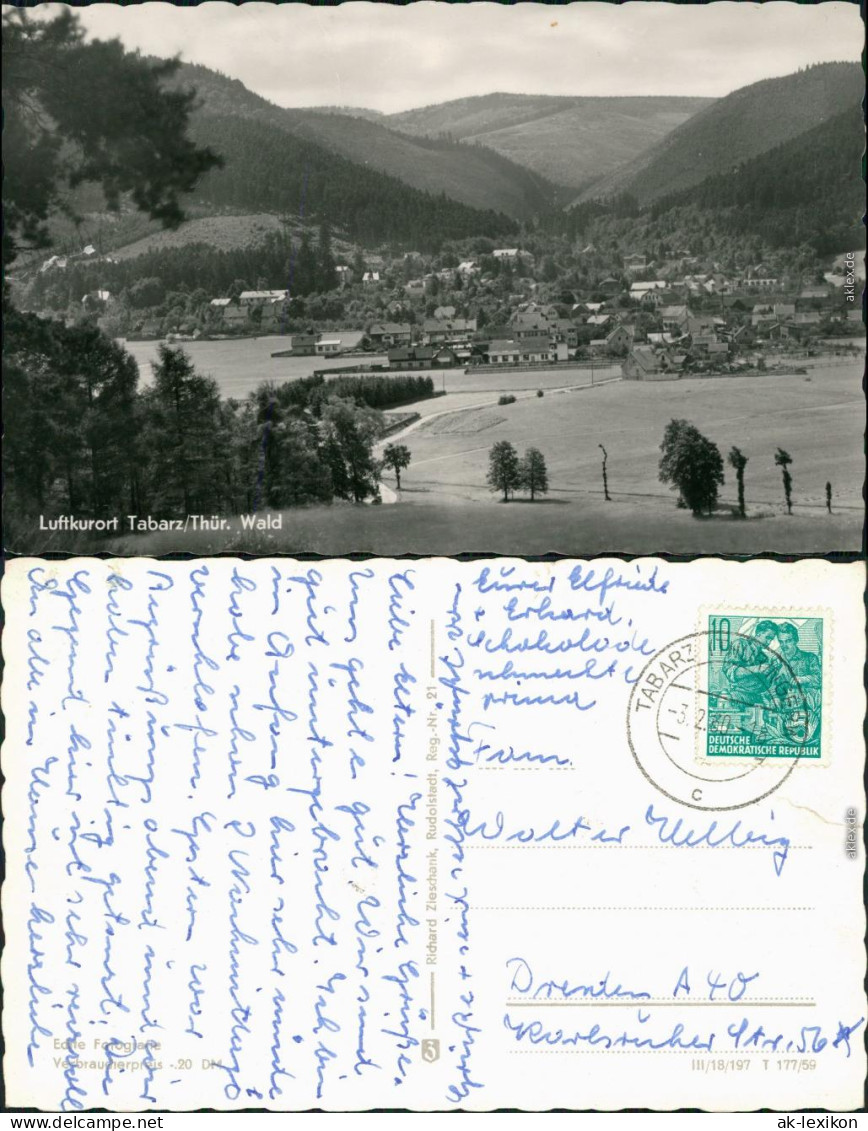 Ansichtskarte Tabarz/Thüringer Wald Blick Auf Den Ort 1959 - Tabarz