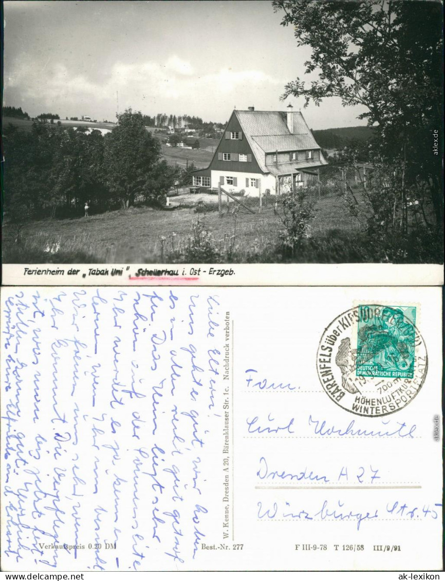 Schellerhau-Altenberg (Erzgebirge) Ferienheim Der "Tabak Uni" 1959 - Schellerhau