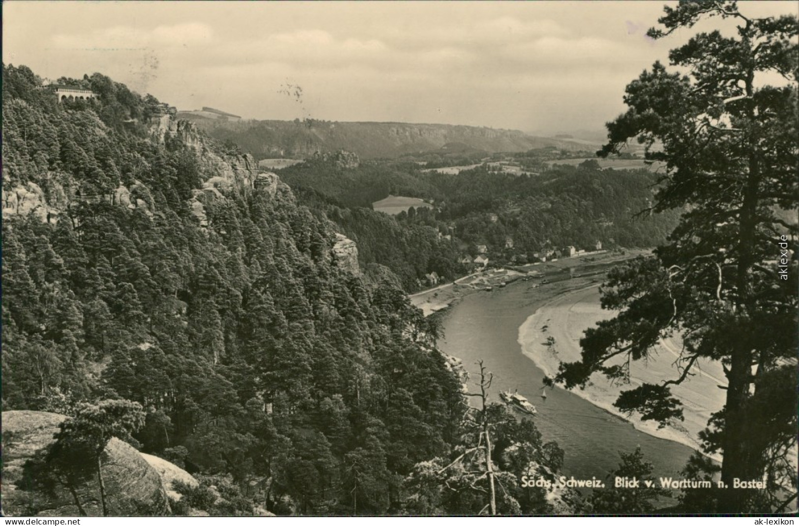 Ansichtskarte Rathen Basteifelsen (Sächsische Schweiz) 1957 - Rathen