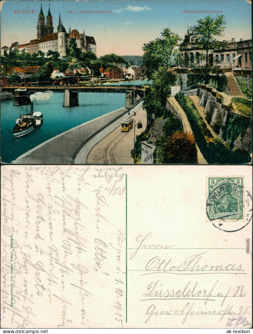 Ansichtskarte Meißen Schloss Albrechtsburg, Jägerschlösschen 1915 - Meissen