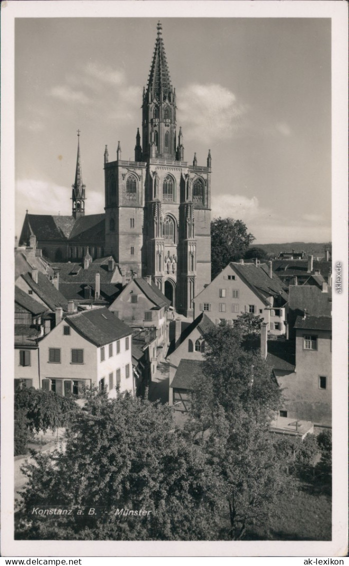 Ansichtskarte Konstanz Blick über Die Stadt Auf Das Münster 1934  - Konstanz
