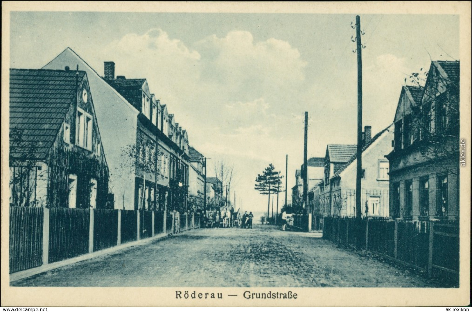 Ansichtskarte Röderau-Bobersen-Zeithain Partie In Der Grundstraße 1924  - Zeithain