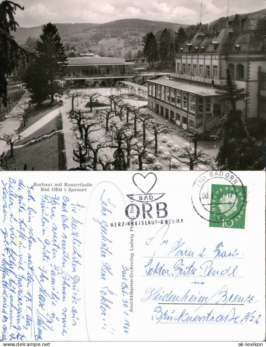 Ansichtskarte Bad Orb Kurhaus Mit Konzerthalle 1960 - Bad Orb