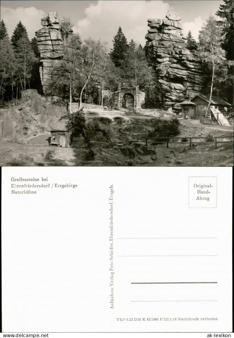 Ansichtskarte Ehrenfriedersdorf Greifensteine - Naturbühne 1964 - Ehrenfriedersdorf