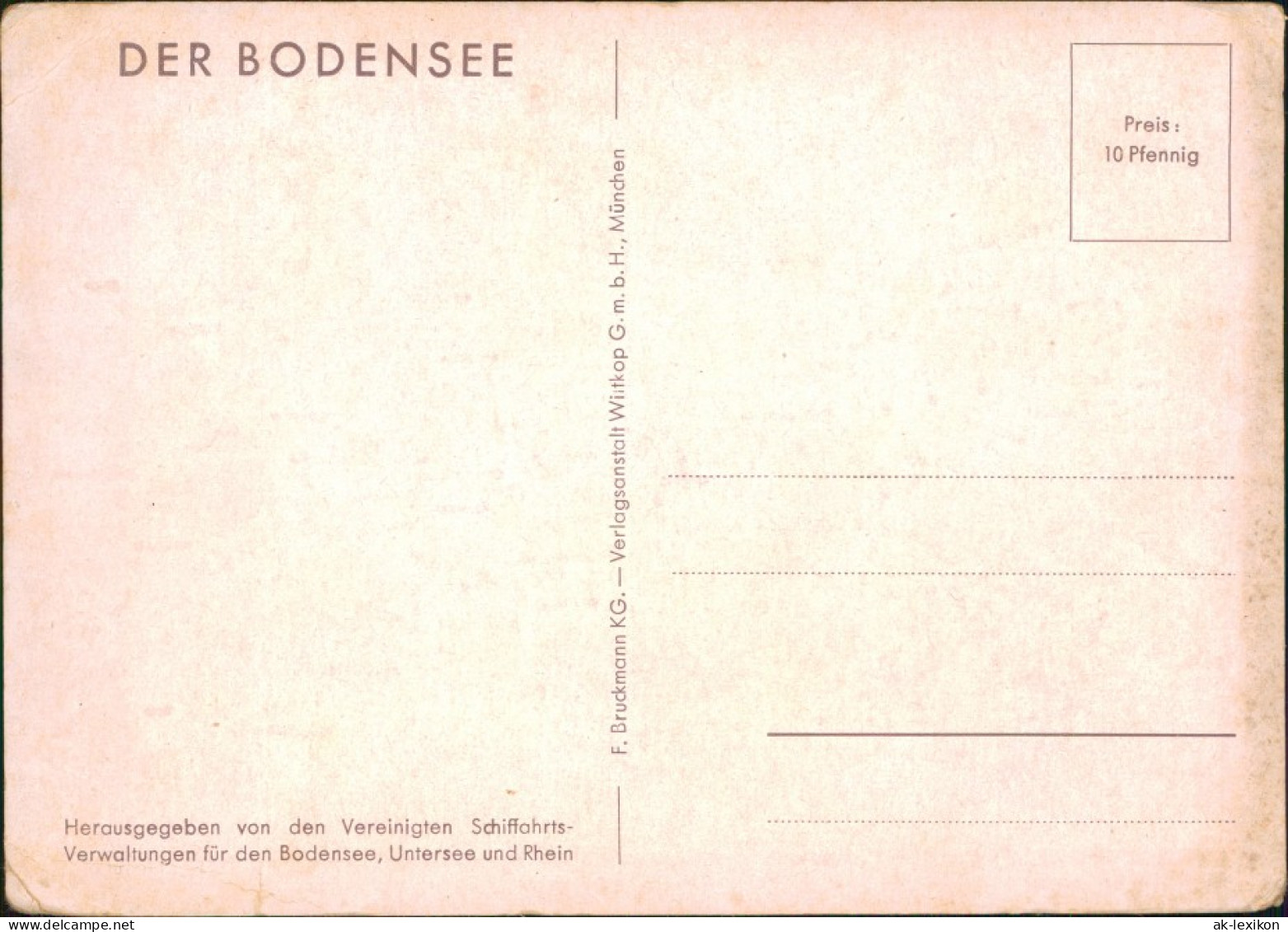 Ansichtskarte Friedrichshafen Landkarten-Ansichtskarte Vom Bodensee 1930 - Friedrichshafen