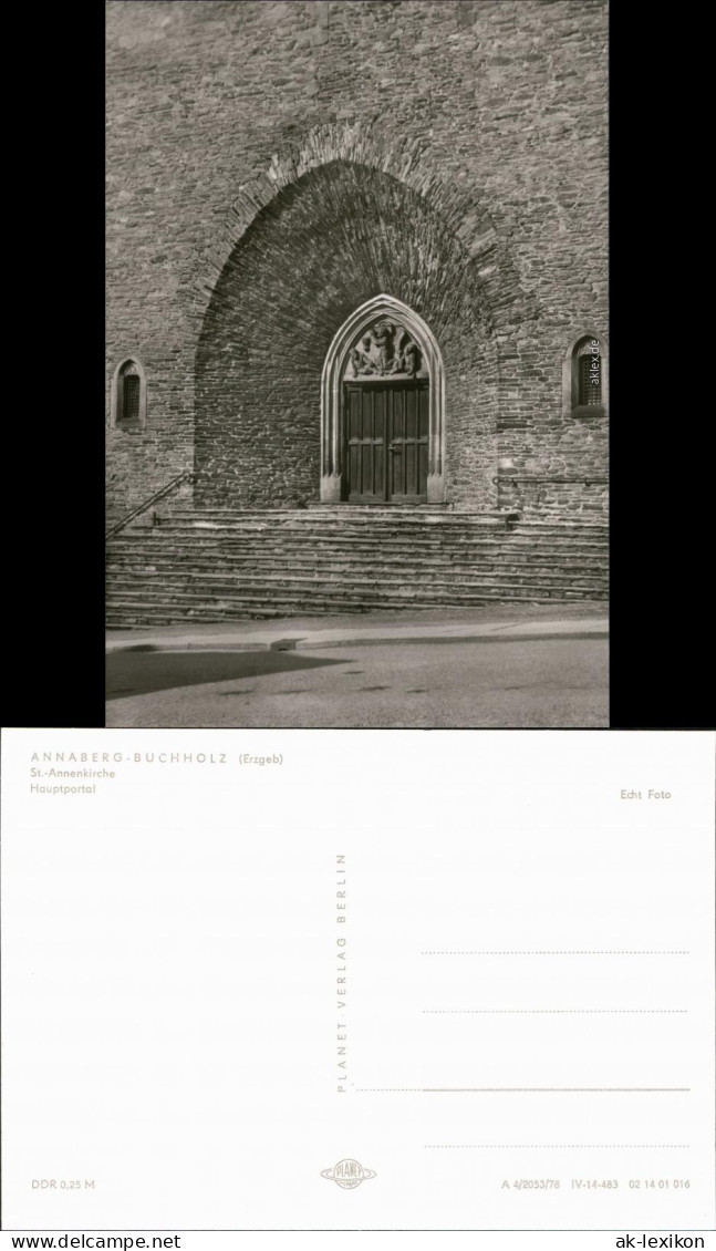 Ansichtskarte Annaberg-Buchholz St. Annenkirche - Hauptportal 1978 - Annaberg-Buchholz