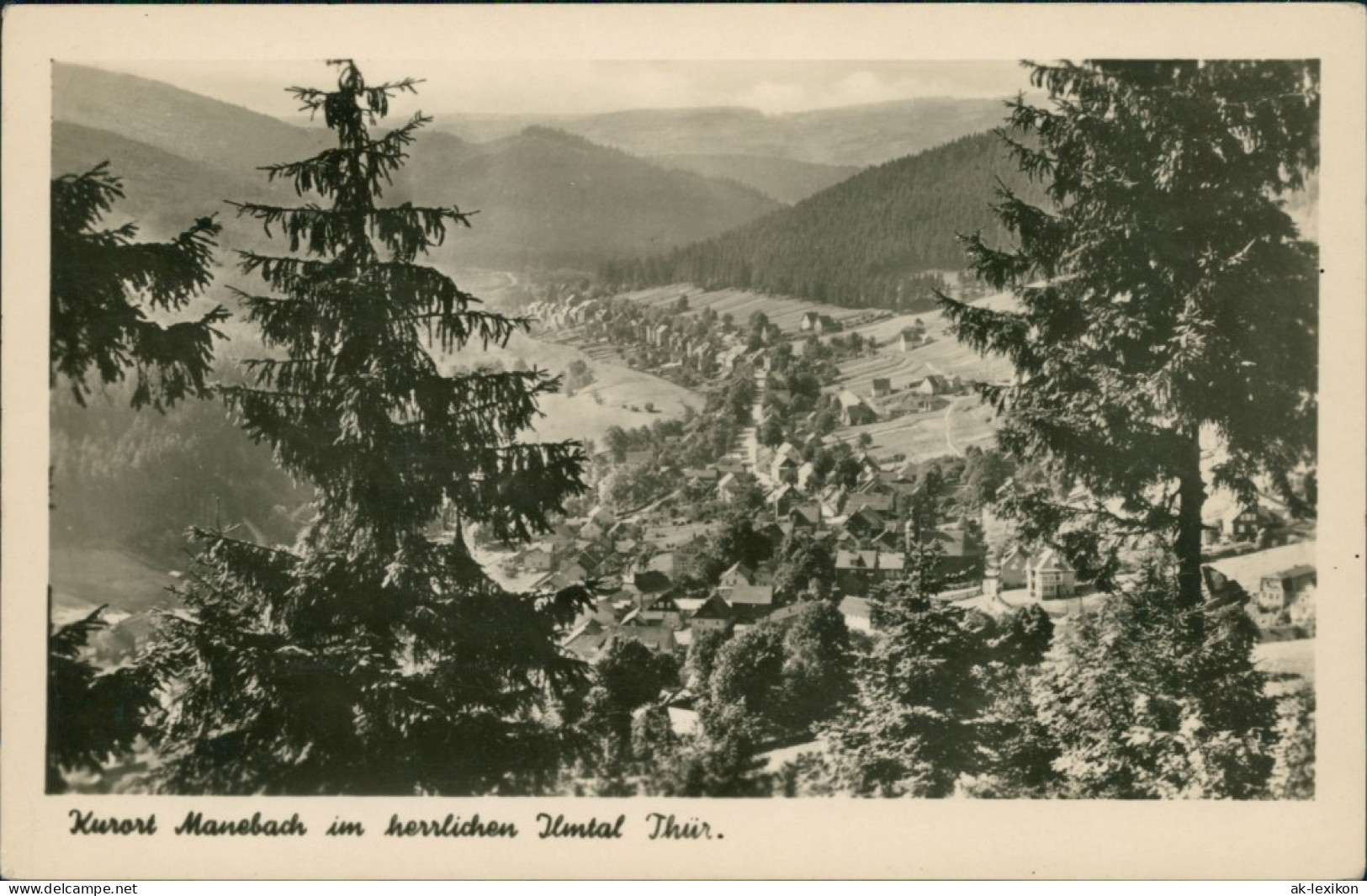 Ansichtskarte Manebach-Ilmenau Panorama - Im Herrlichen Ilmtal 1956 - Ilmenau