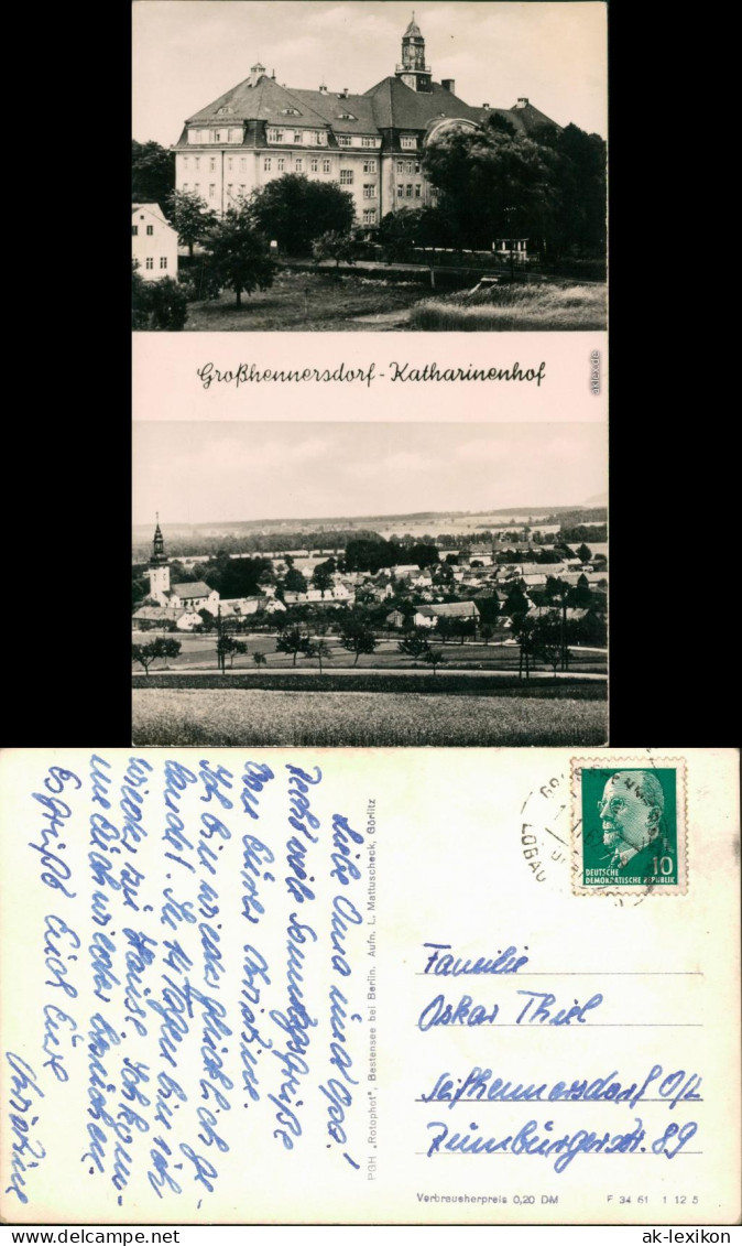 Ansichtskarte Großhennersdorf-Herrnhut Katharinenhof, Panorama 1962 - Herrnhut