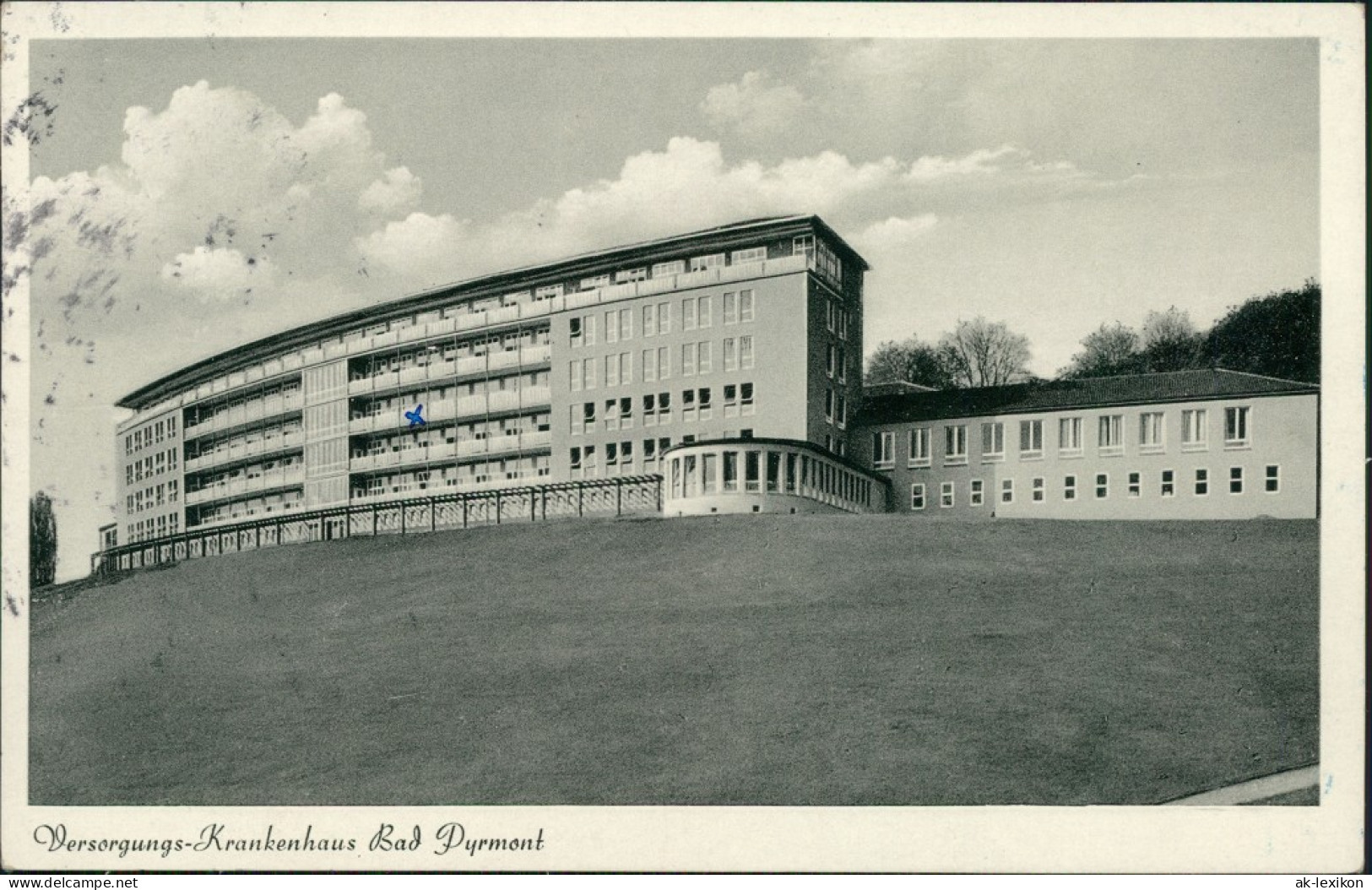 Ansichtskarte Bad Pyrmont Versorgungskrankenhaus 1954 - Bad Pyrmont