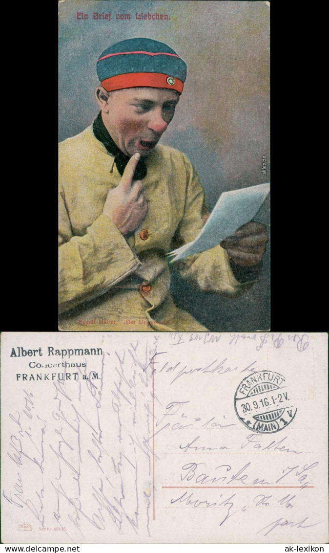 Postcard  Militär Scherzkarten - Ein Brief Vom Liebchen 1916 - Humor