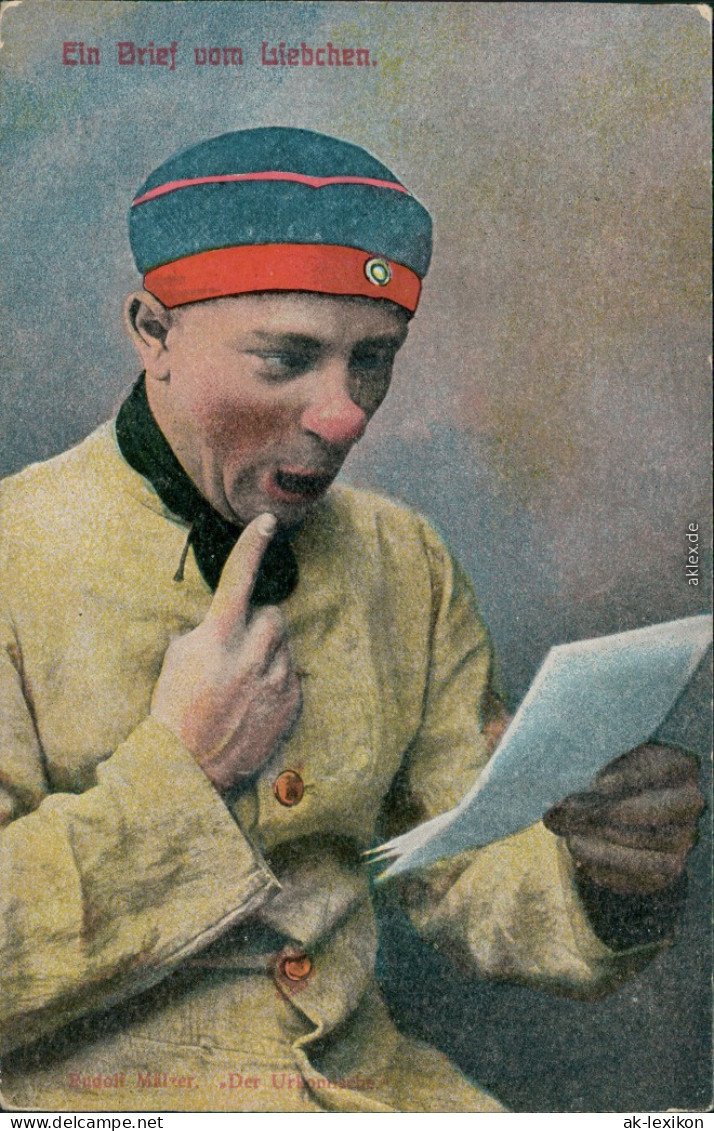 Postcard  Militär Scherzkarten - Ein Brief Vom Liebchen 1916 - Humor