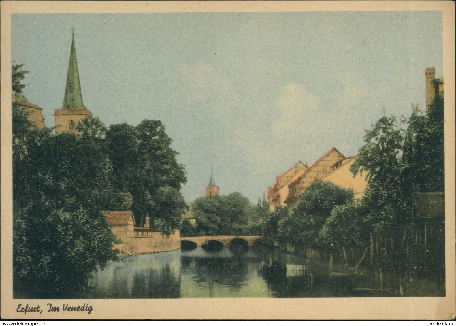 Ansichtskarte Erfurt Künstlerkarte: Gemälde "Im Venedig" 1934 - Erfurt