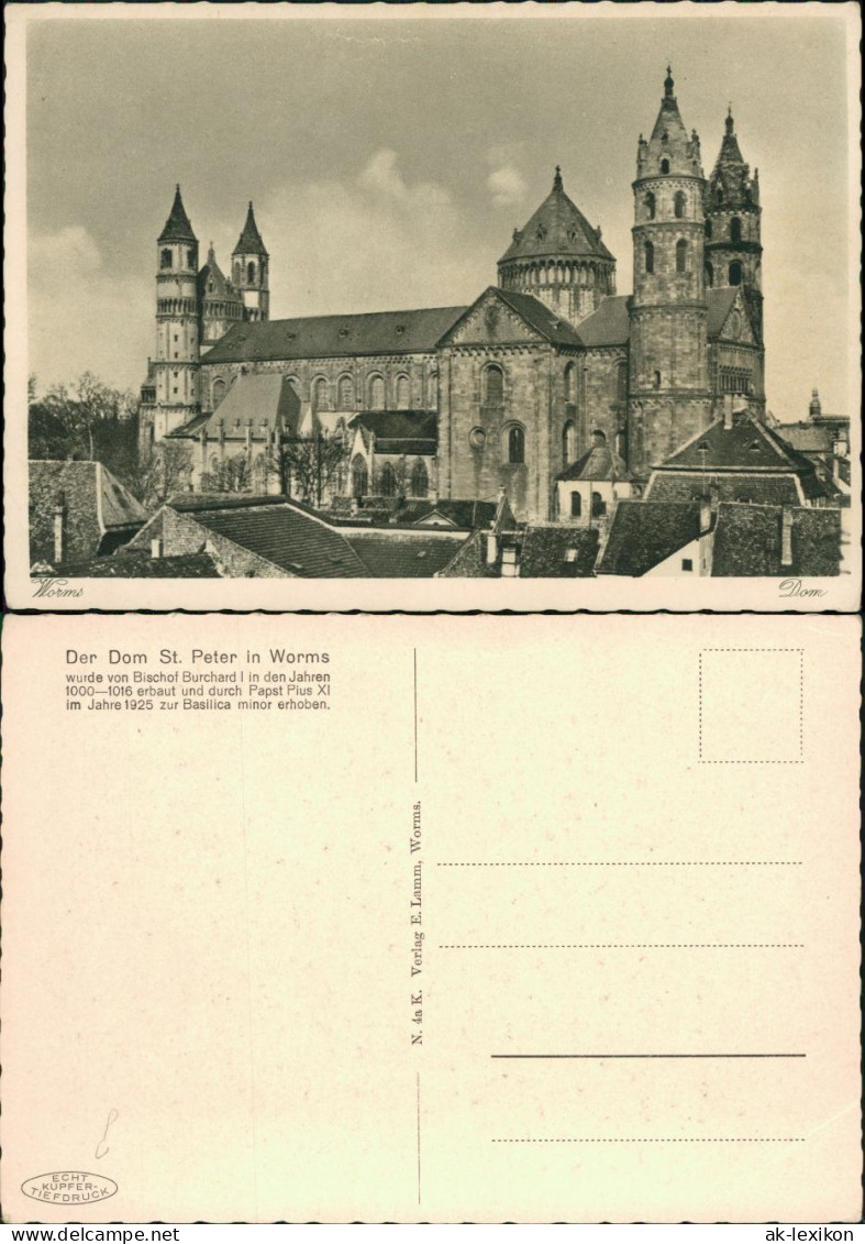 Ansichtskarte Worms Dom St. Peter 1930 - Worms