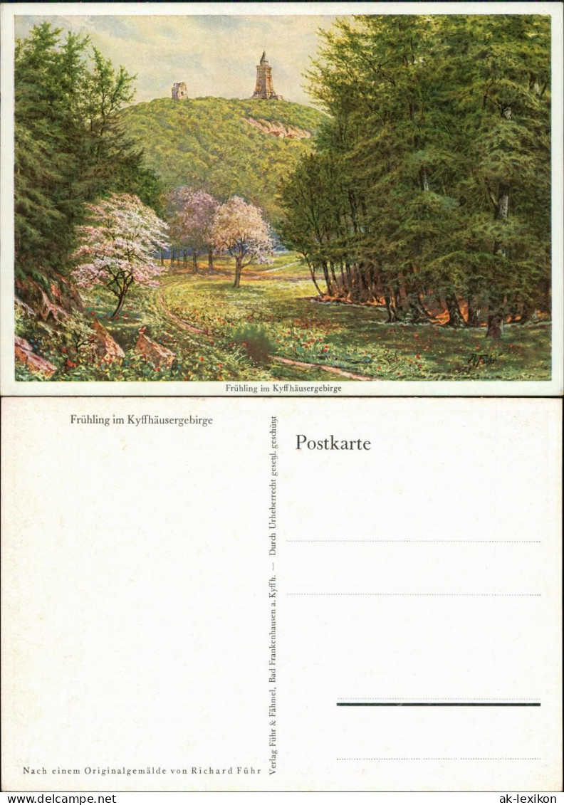 Kyffhäuserland Künstlerkarte: "Frühling Im Kyffhäuserland" 1928 - Kyffhäuser