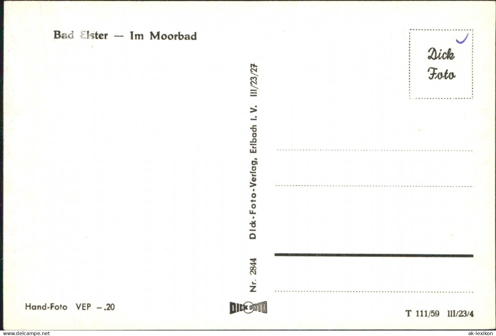 Ansichtskarte Bad Elster Im Moorbad 1959 - Bad Elster