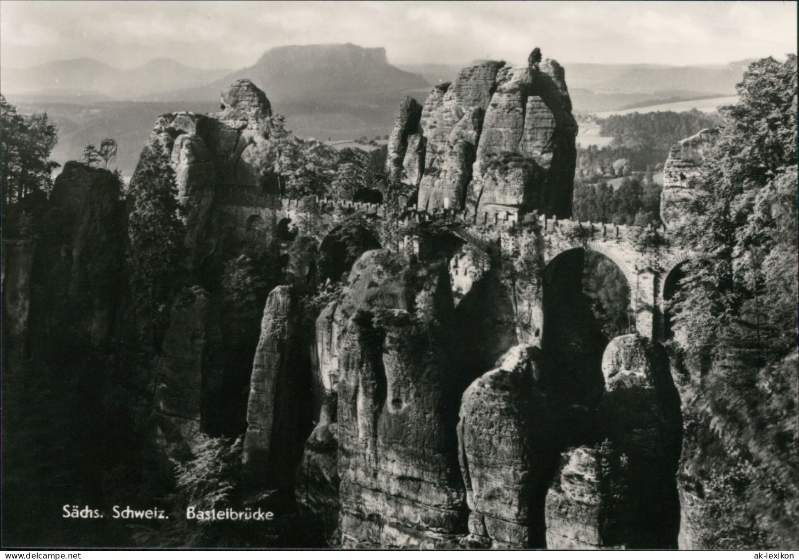 Ansichtskarte Rathen Basteibrücke 1974 - Rathen