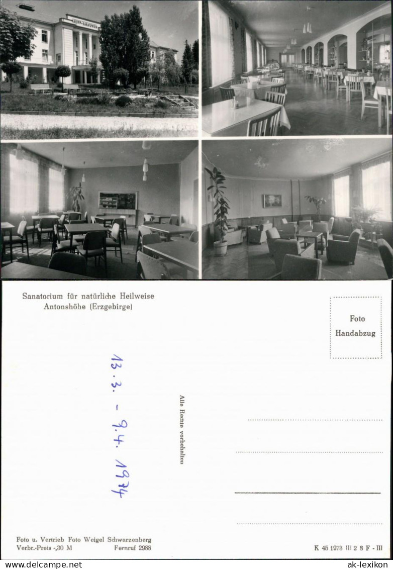 Antonsthal-Breitenbrunn (Erzgebirge) Sanatorium Für Natürliche  2 1974 - Breitenbrunn