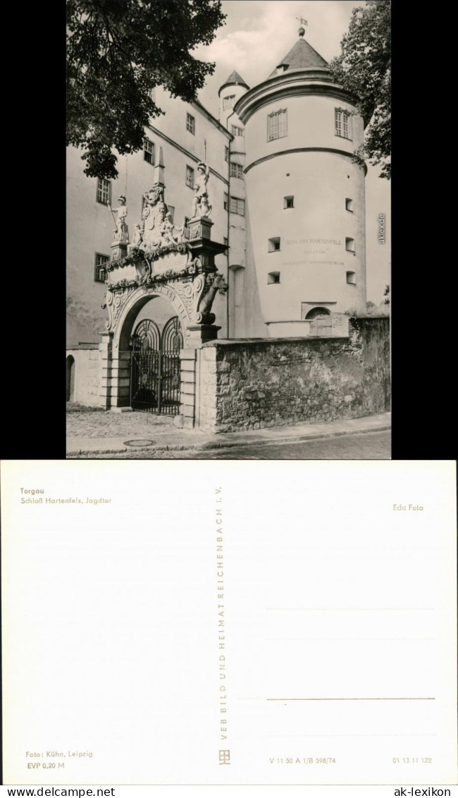 Ansichtskarte Torgau Schloss Hartenfels - Jagdtor 1974 - Torgau