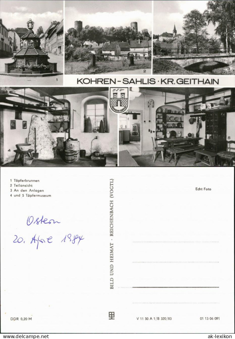Kohren-Sahlis Töpferbrunnen, Teilansicht, Anlagen, Töpfermuseum 1983 - Kohren-Sahlis