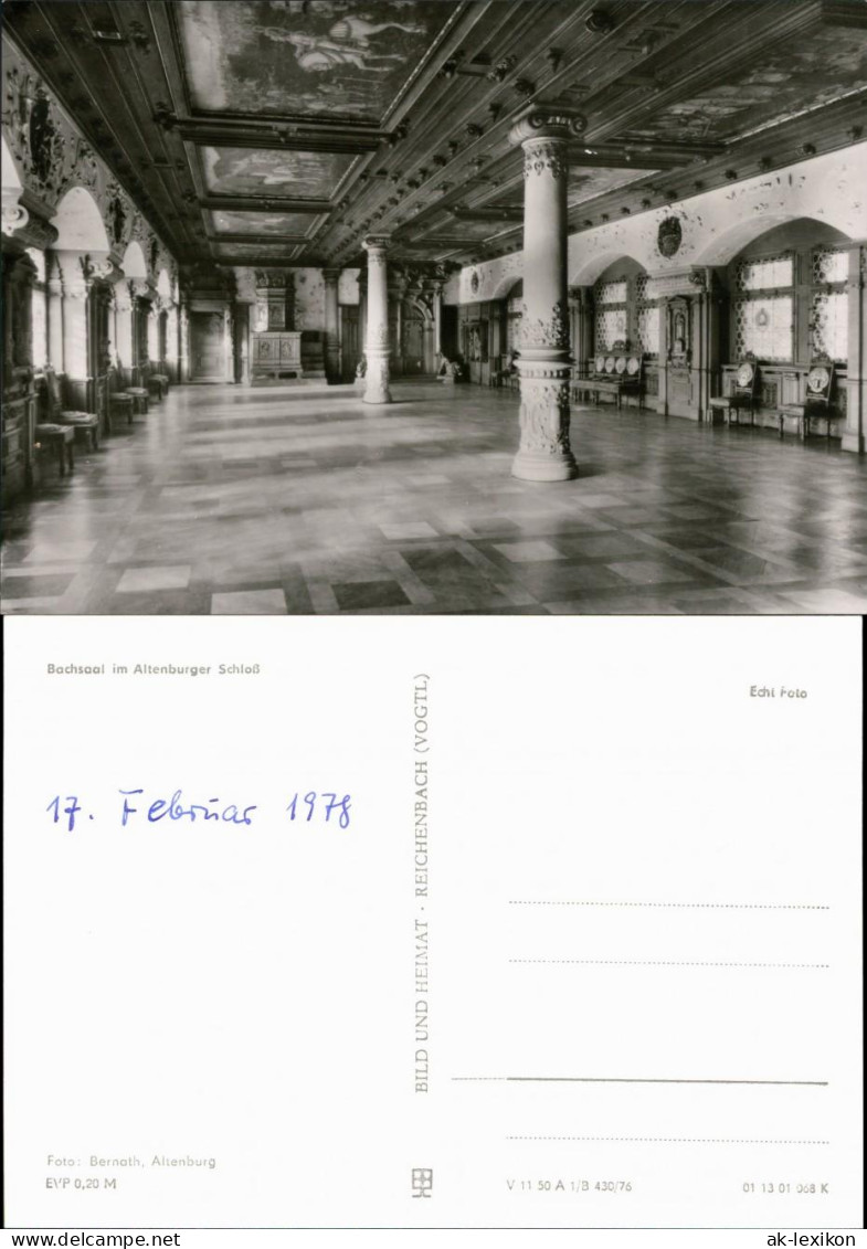 Ansichtskarte Altenburg Schloß - Bachsaal 1976 - Altenburg