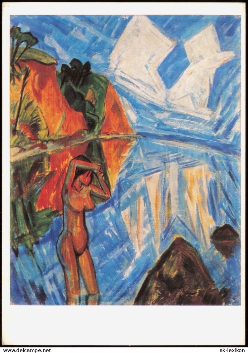 DDR Künstlerkarte: ERICH HECKEL (1883-1970) Gläserner Tag 1975 - Pittura & Quadri