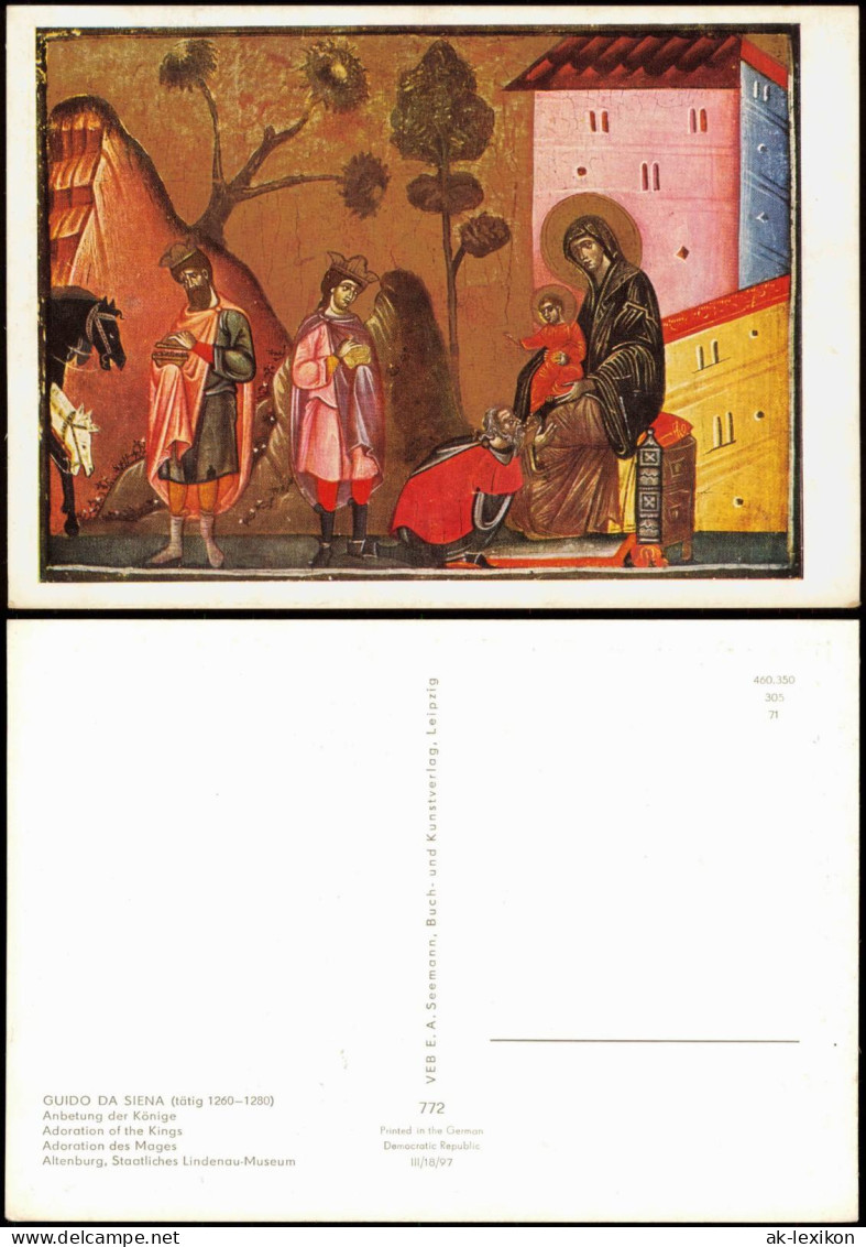 Künstlerkarte: GUIDO DA SIENA (tätig 1260-1280) Anbetung Der Könige 1971 - Pittura & Quadri
